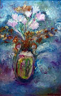 painting of vase of flower